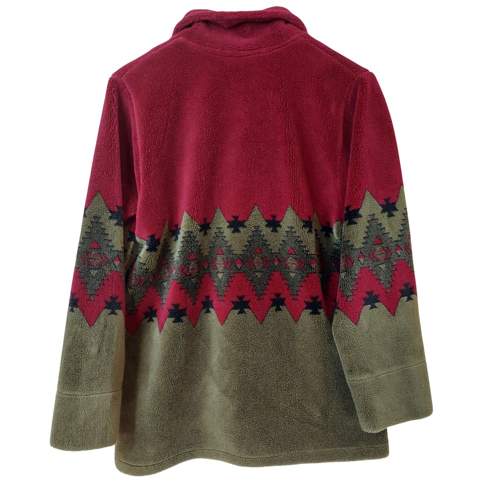 Pine Cone Designs Southwestern Fleece Jacket Concho Button Tribal Size XS - Picture 4 of 8